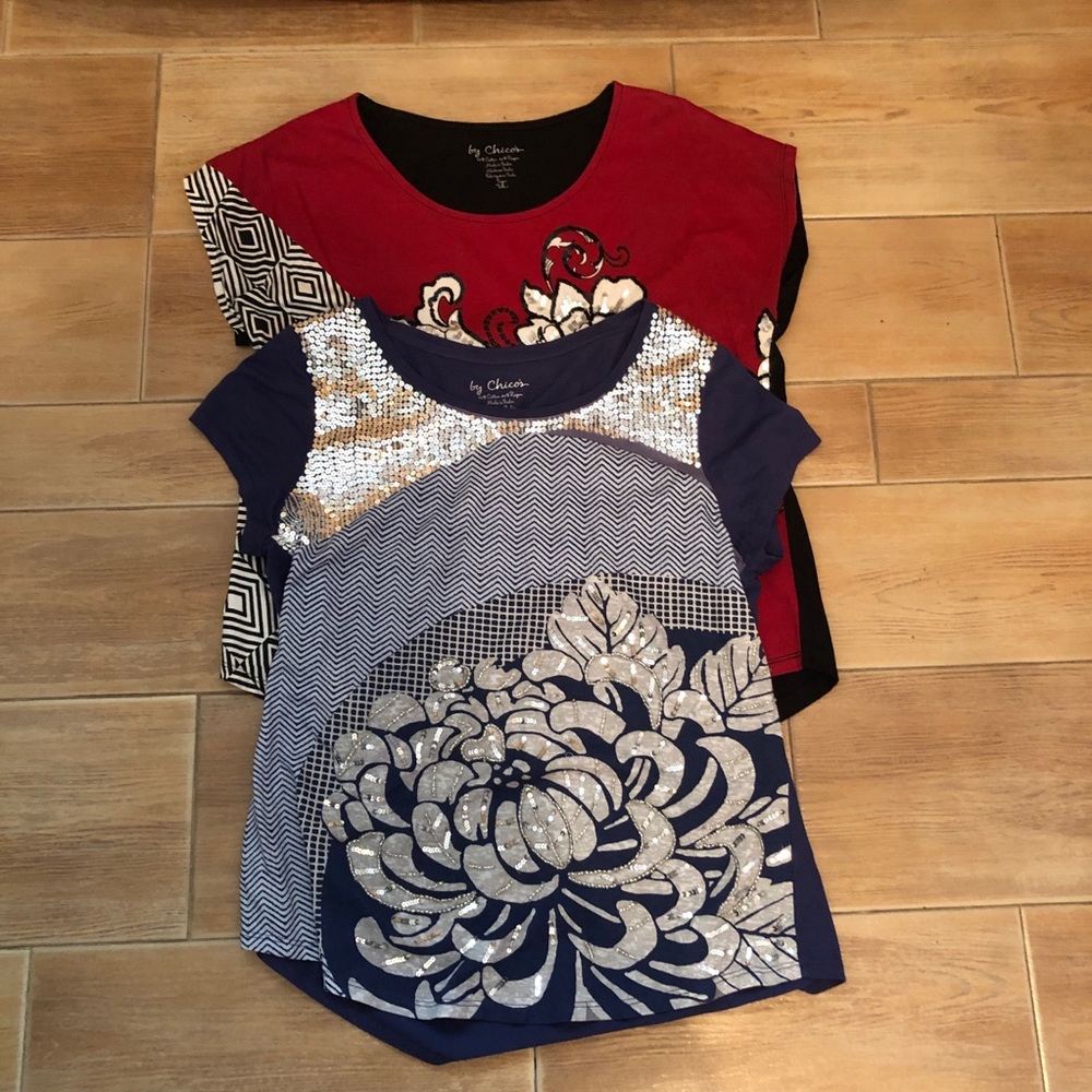 BOGO CHICO’S T-Shirts Size 1